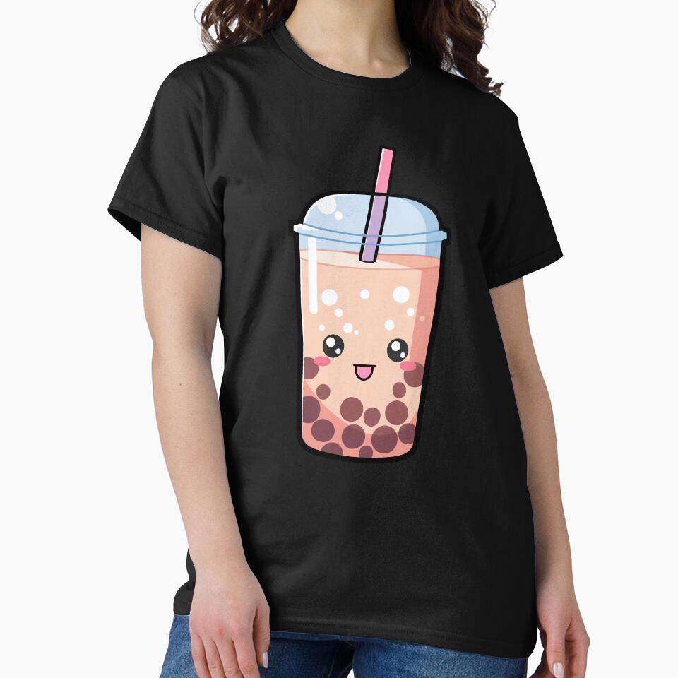 Kawaii Boba Tea Orange - Anime Shirt by KAIGAME Art Hoodie, Sweatshirt | BlankRebels.com (Image 2)