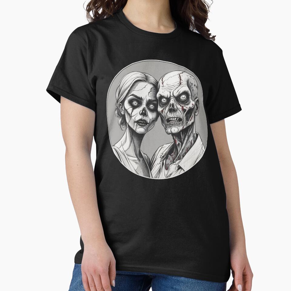 Zombie Couple - Zombie Portrait by NightTimeJ T-Shirts, Hoodie, Sweatshirt | BlankRebels.com (Image 2)