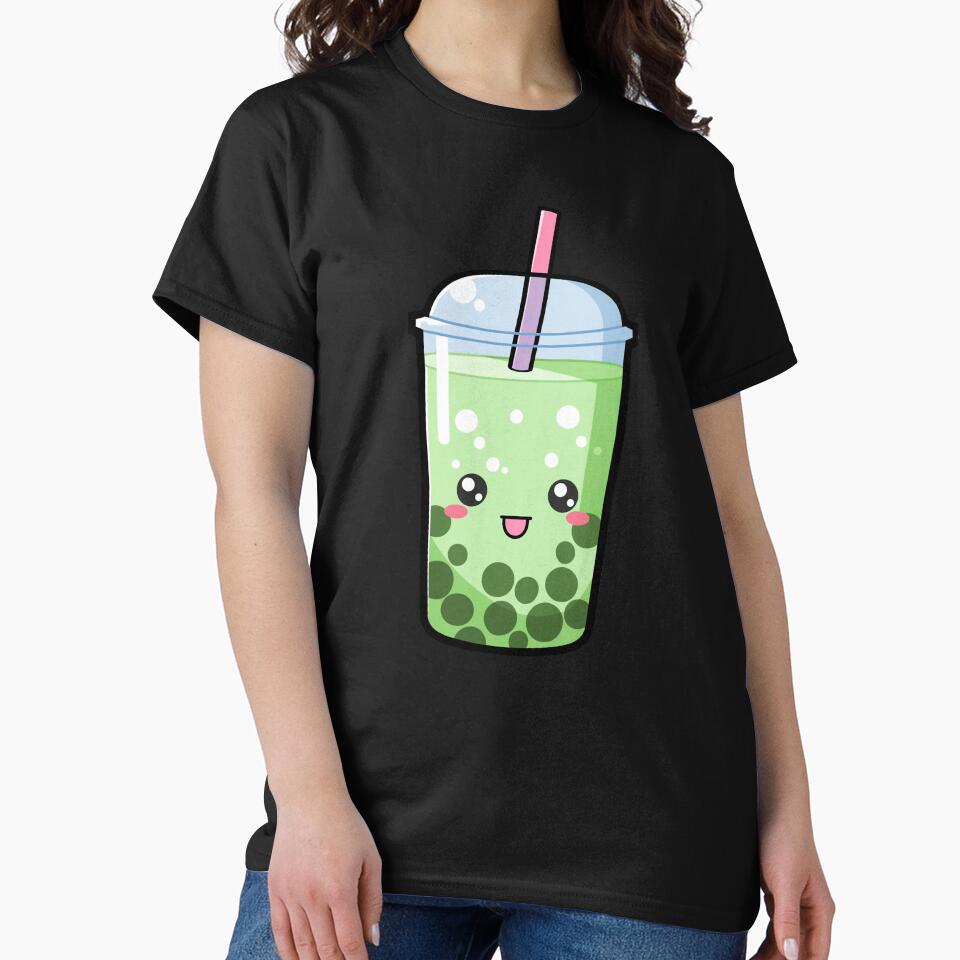 Kawaii Boba Tea Green - Anime Shirt by KAIGAME Art Hoodie, Sweatshirt | BlankRebels.com (Image 2)