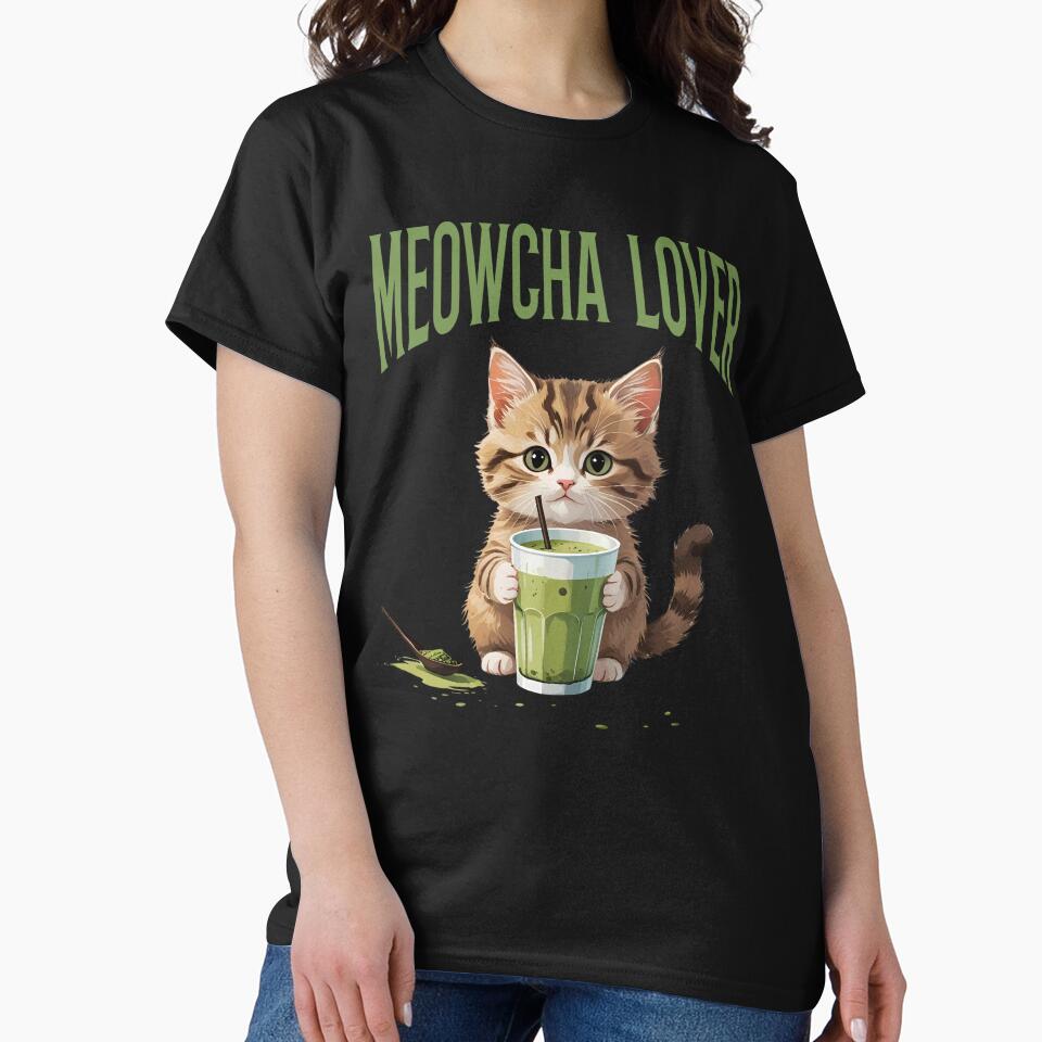 Meowcha Lover – Cute Kitten Matcha Tea Lover Design by Yuli Club T-Shirts, Hoodie, Sweatshirt | BlankRebels.com (Image 2)