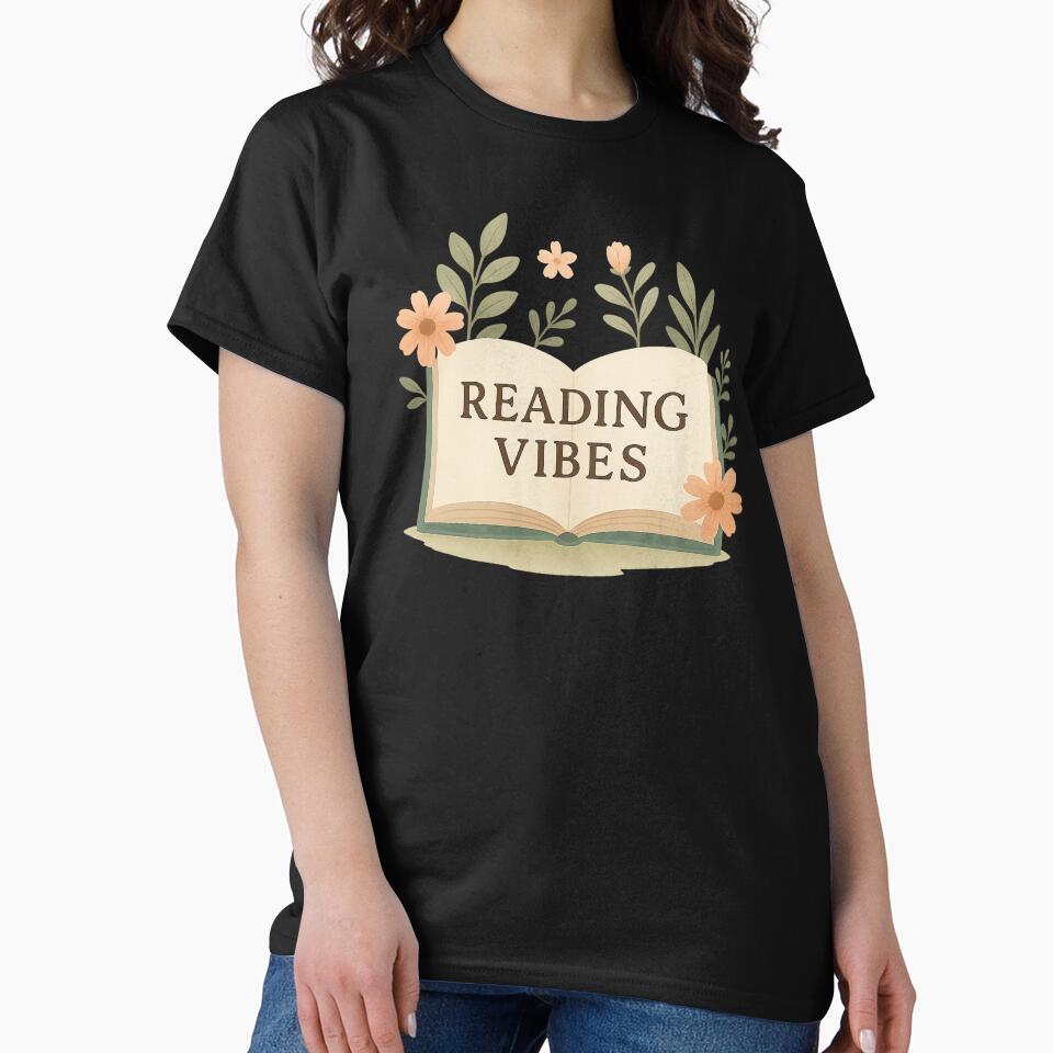 "Reading Vibes" Cozy Book Lover Tee by Modivox Hoodie, Sweatshirt | BlankRebels.com (Image 2)