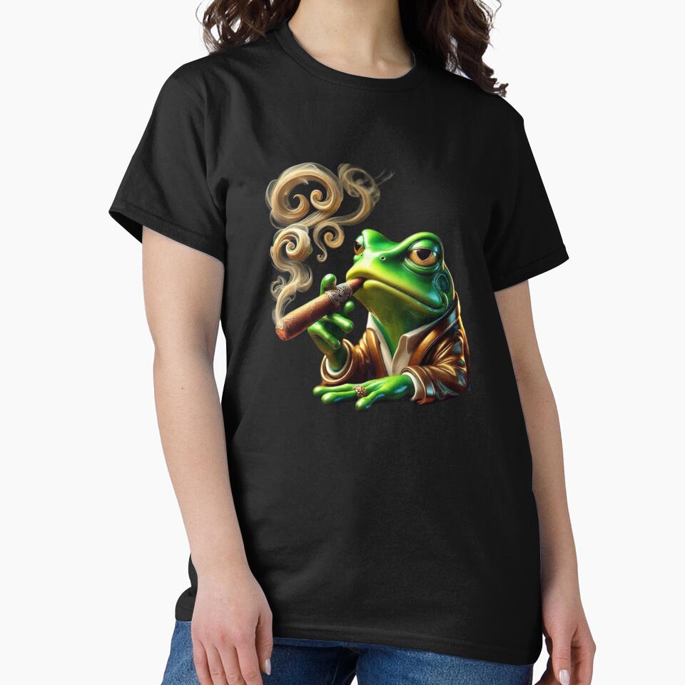 Boss Frog – Confident Frog Meme CEO Energy by LazyButGenius T-Shirts, Hoodie, Sweatshirt | BlankRebels.com (Image 2)