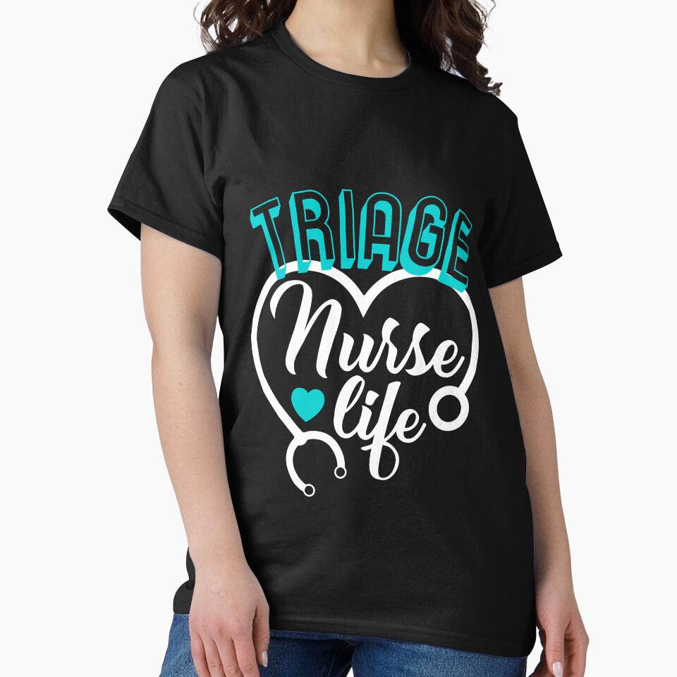 Triage Nurse Life ER Night Shift Nurse by wordsonly T-Shirts, Hoodie, Sweatshirt | BlankRebels.com (Image 2)