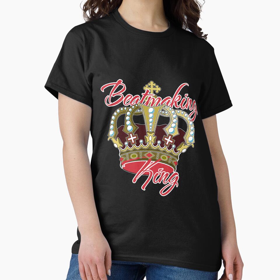 Beatmaking King & Crown - Red - by onjcdesign T-Shirts, Hoodie, Sweatshirt | BlankRebels.com (Image 2)