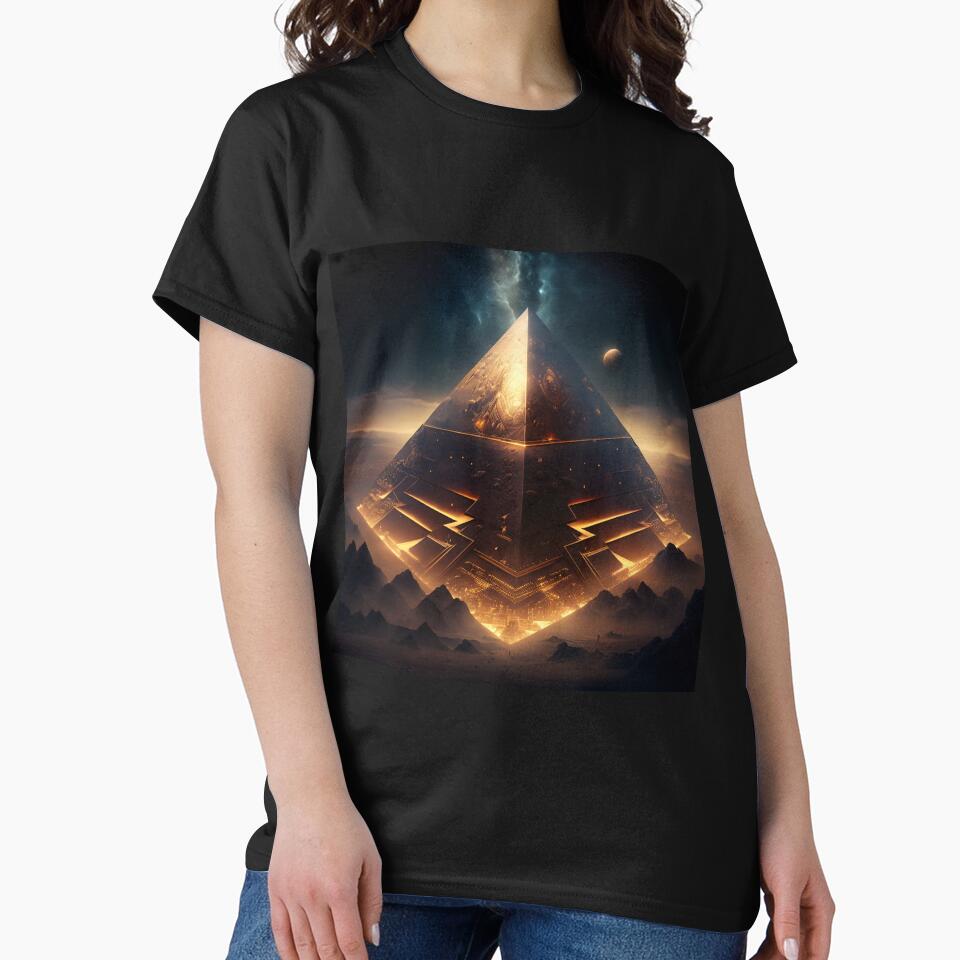 Dark Fantasy Art, Golden Pyramid by Fantasy Masterpiece T-Shirts, Hoodie, Sweatshirt | BlankRebels.com (Image 2)