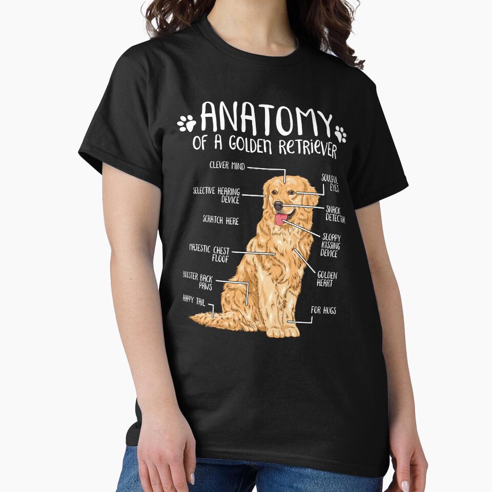Funny Golden Retriever Anatomy Dog Owner Dog Lover by lanynx design
