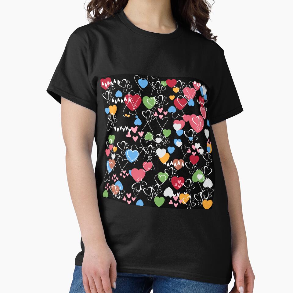 MULTI-COLORED HEARTS A FLUTTER by Steven  LaRussa T-Shirts, Hoodie, Sweatshirt | BlankRebels.com (Image 2)