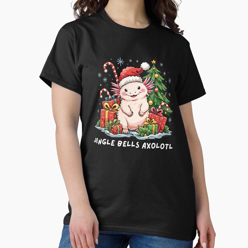 An axolotl wearing a Santa hat by LOVE ART DESIGNS T-Shirts, Hoodie, Sweatshirt | BlankRebels.com (Image 2)