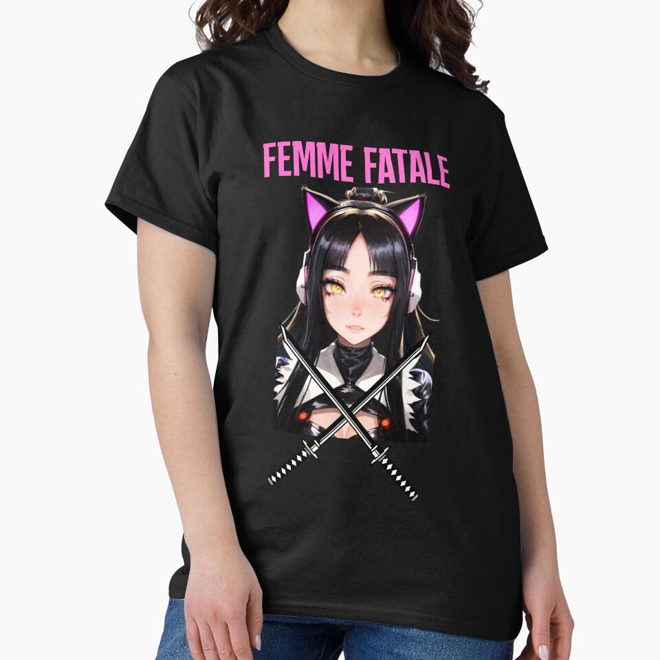 Anime Japanese Design Femme Fatale by LovelyHappyGift T-Shirts, Hoodie, Sweatshirt | BlankRebels.com (Image 2)