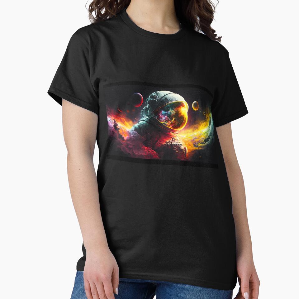 Surreal Spacescape of Astronaut in Nebula by ConnerCreations T-Shirts, Hoodie, Sweatshirt | BlankRebels.com (Image 2)