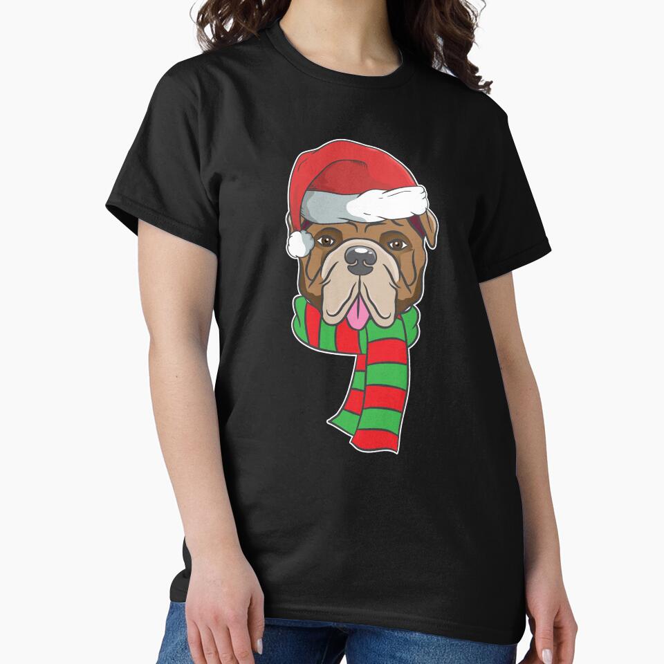 Funny Christmas Dog Xmas Santa Bulldog Holiday Gift by haselshirt T-Shirts, Hoodie, Sweatshirt | BlankRebels.com (Image 2)
