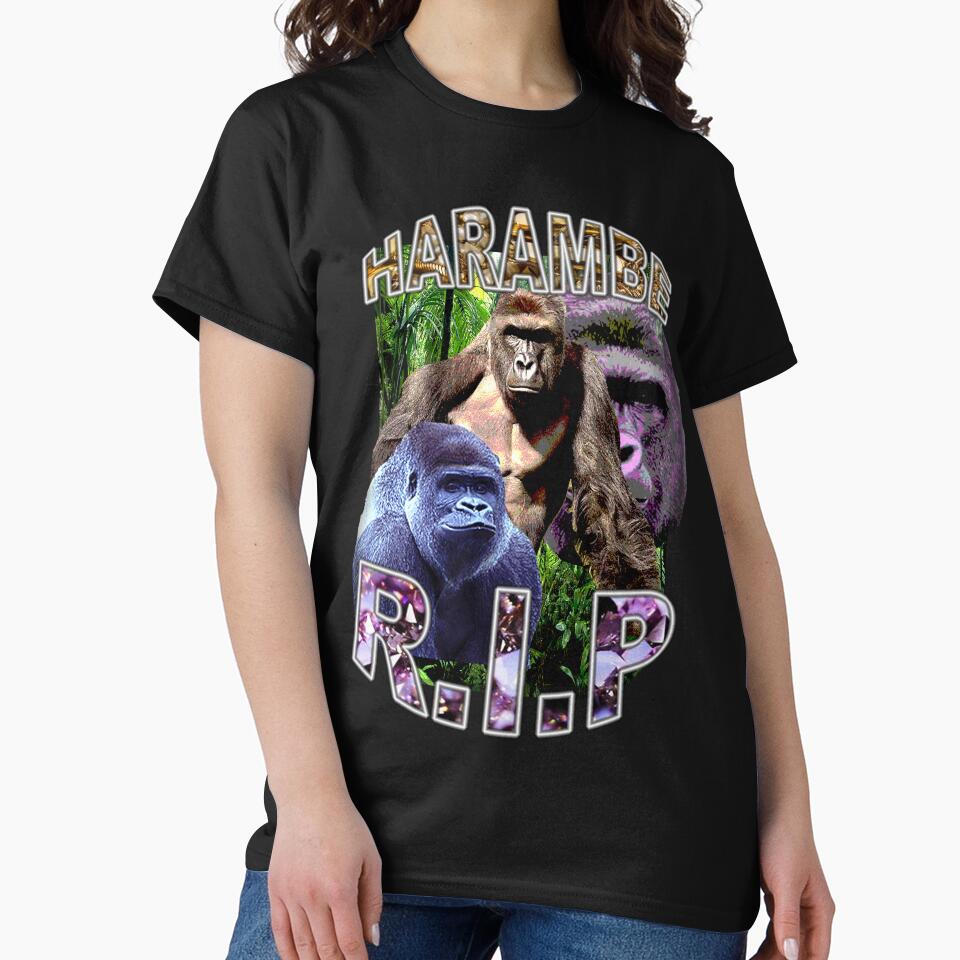 R.I.P. Harambe Vintage Hip-Hop by TadPerez T-Shirts, Hoodie, Sweatshirt | BlankRebels.com (Image 2)