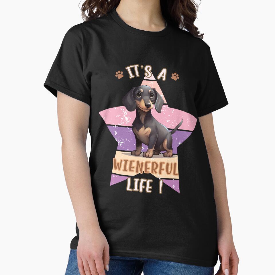 Dachshund Retro Sunset Vintage Dog Lover Cute Pet Gift Dog Paw by darunwan T-Shirts, Hoodie, Sweatshirt (Image 2)