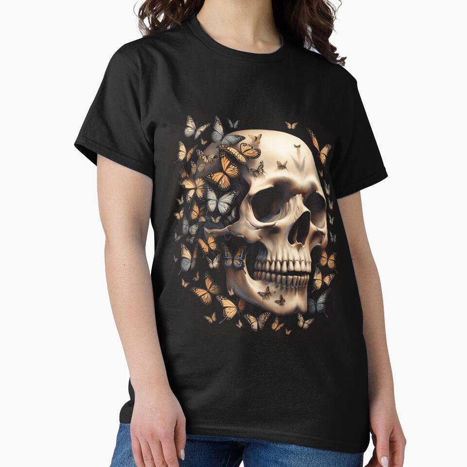 Skull Butterflies by Topmaxdesign T-Shirts, Hoodie, Sweatshirt | BlankRebels.com (Image 2)