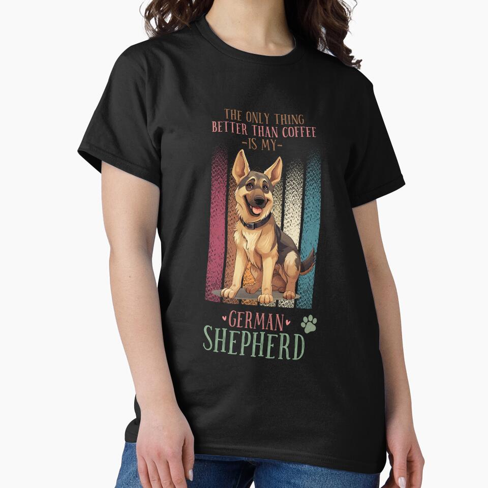 German Shepherd Retro Sunset Vintage Dog Lover Cute Pet Gift by darunwan T-Shirts, Hoodie, Sweatshirt (Image 2)