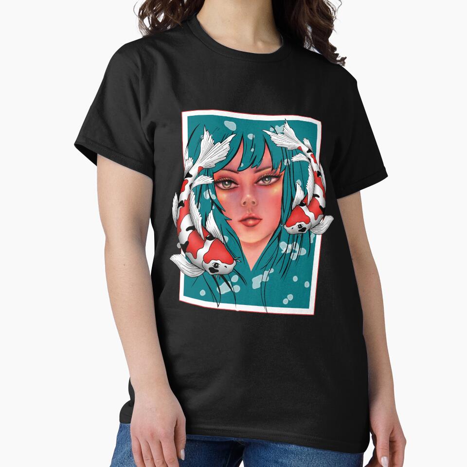 girl with koi by Fran Fryberg