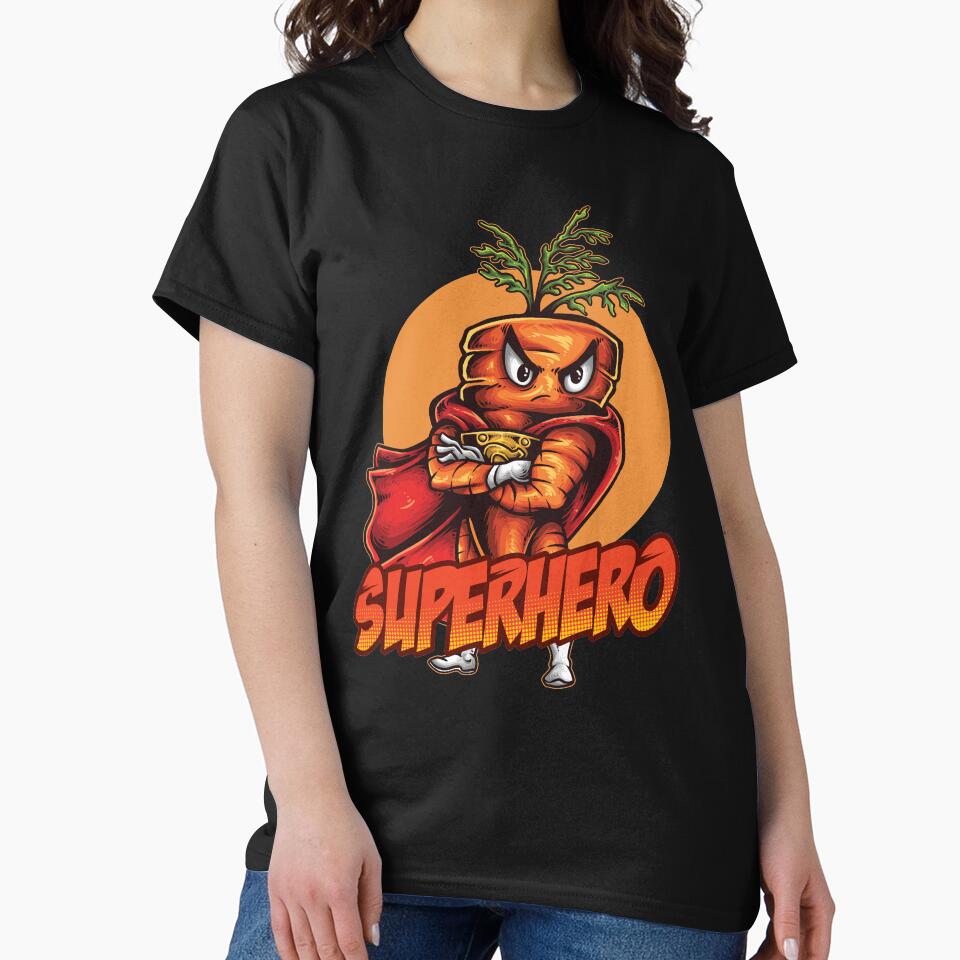 Superhero Angry Carrot Foodie Super Hero by ProjectX23 T-Shirts, Hoodie, Sweatshirt | BlankRebels.com (Image 2)