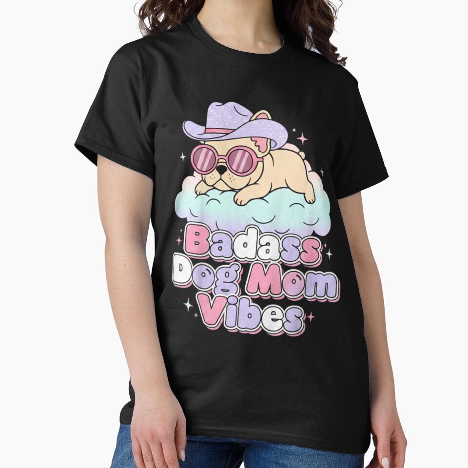 Retro Y2K Frenchie - Badass Dog Mom Vibes Cowboy Hat by HMUQ_VIBE T-Shirts, Hoodie, Sweatshirt | BlankRebels.com (Image 2)