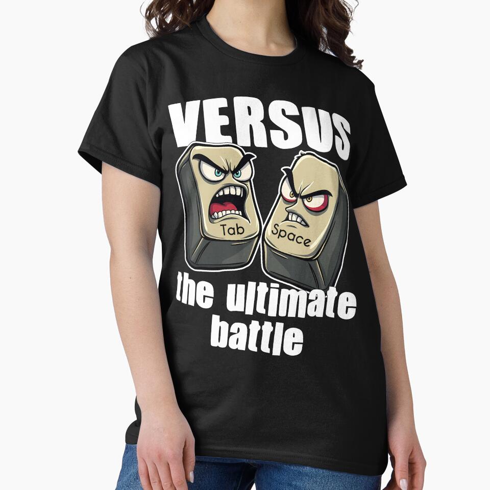 TABS VS SPACES: THE ULTIMATE BATTLE - CODING GIFT by KEF Custom T-Shirts, Hoodie, Sweatshirt | BlankRebels.com (Image 2)