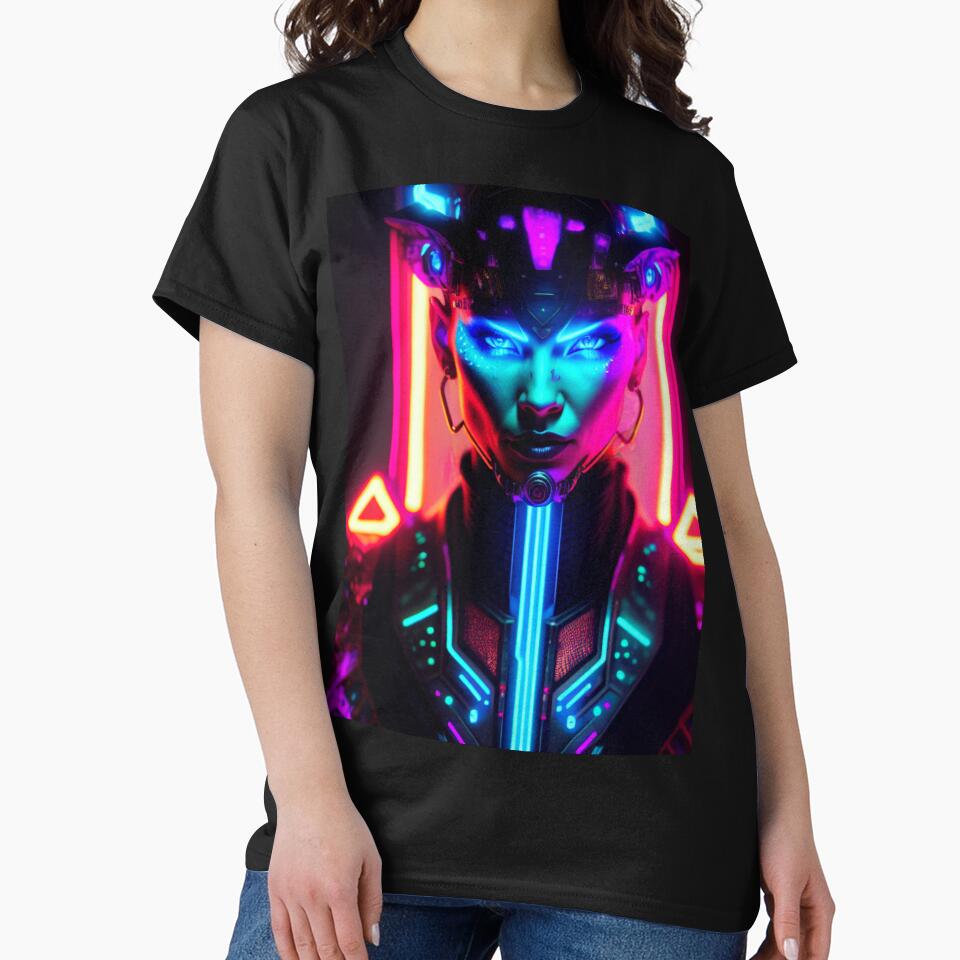 Cyberpunk Hacker Girl by Basunat T-Shirts, Hoodie, Sweatshirt | BlankRebels.com (Image 2)