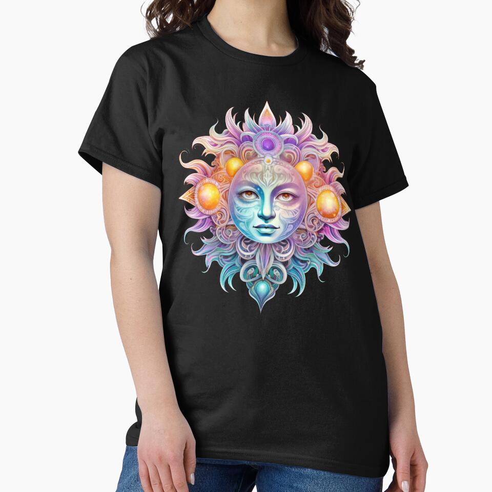 Celestial Moon: Sunlit Moon Magic by MysticOzzy T-Shirts, Hoodie, Sweatshirt | BlankRebels.com (Image 2)