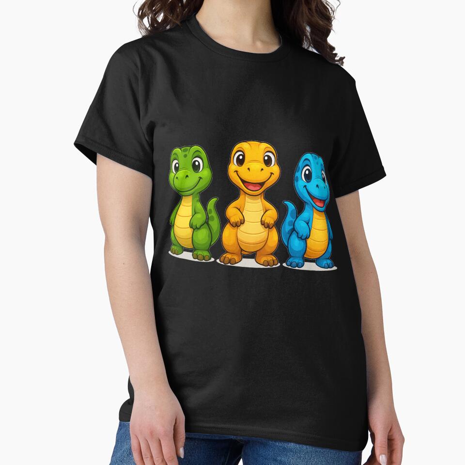 Three cartoonish dinosaurs by Ahau Designs T-Shirts, Hoodie, Sweatshirt | BlankRebels.com (Image 2)