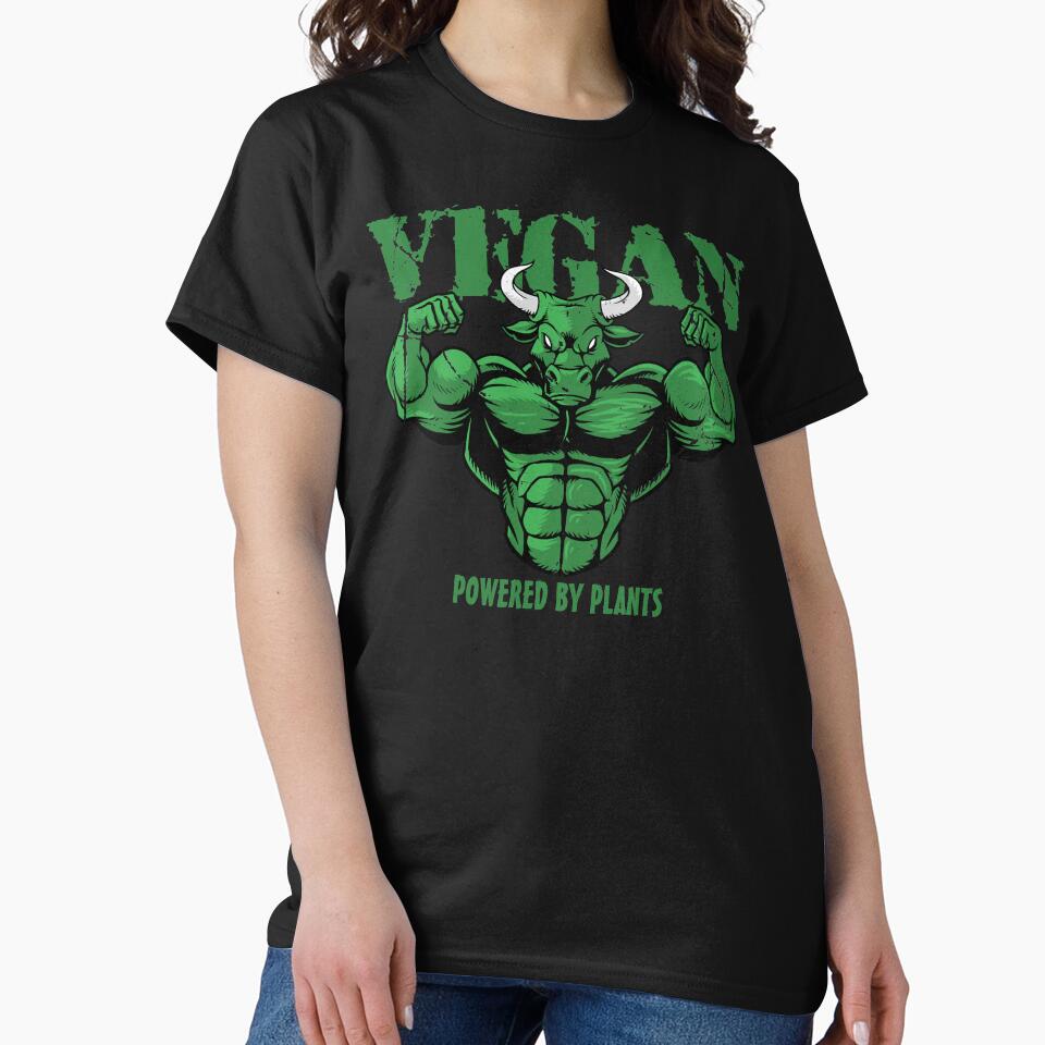 Vegan Power / Green Bull by EddieBalevo T-Shirts, Hoodie, Sweatshirt | BlankRebels.com (Image 2)