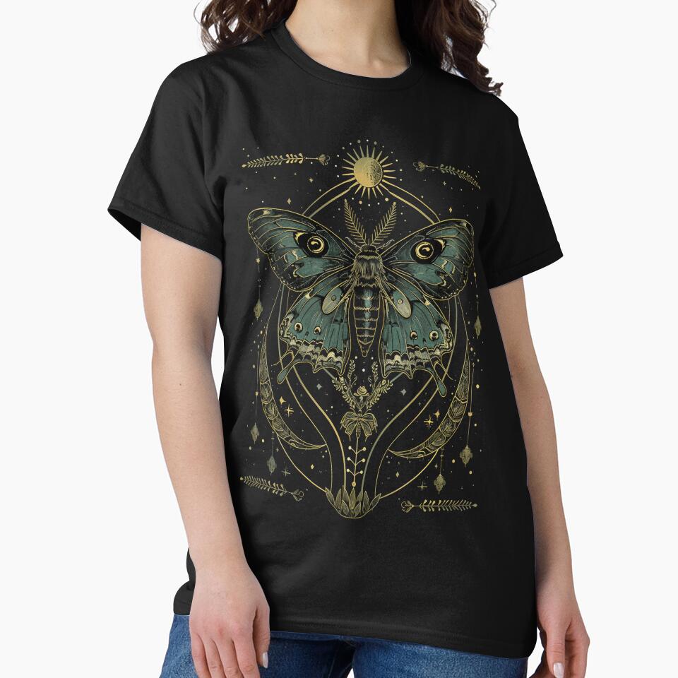 Celestial Luna Moth:  Mystic Messenger of the Night by MysticOzzy T-Shirts, Hoodie, Sweatshirt | BlankRebels.com (Image 2)