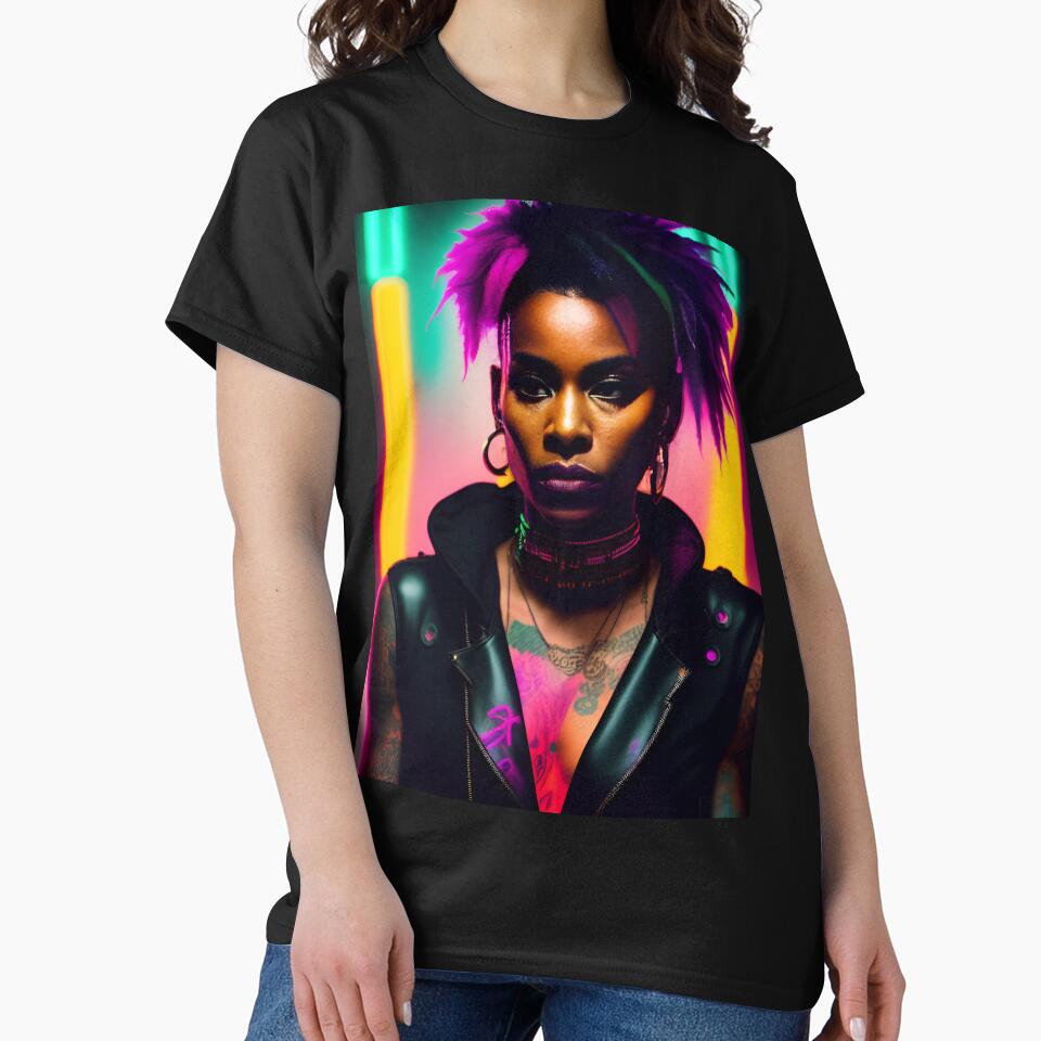 Neon Tattooed Girl by Basunat