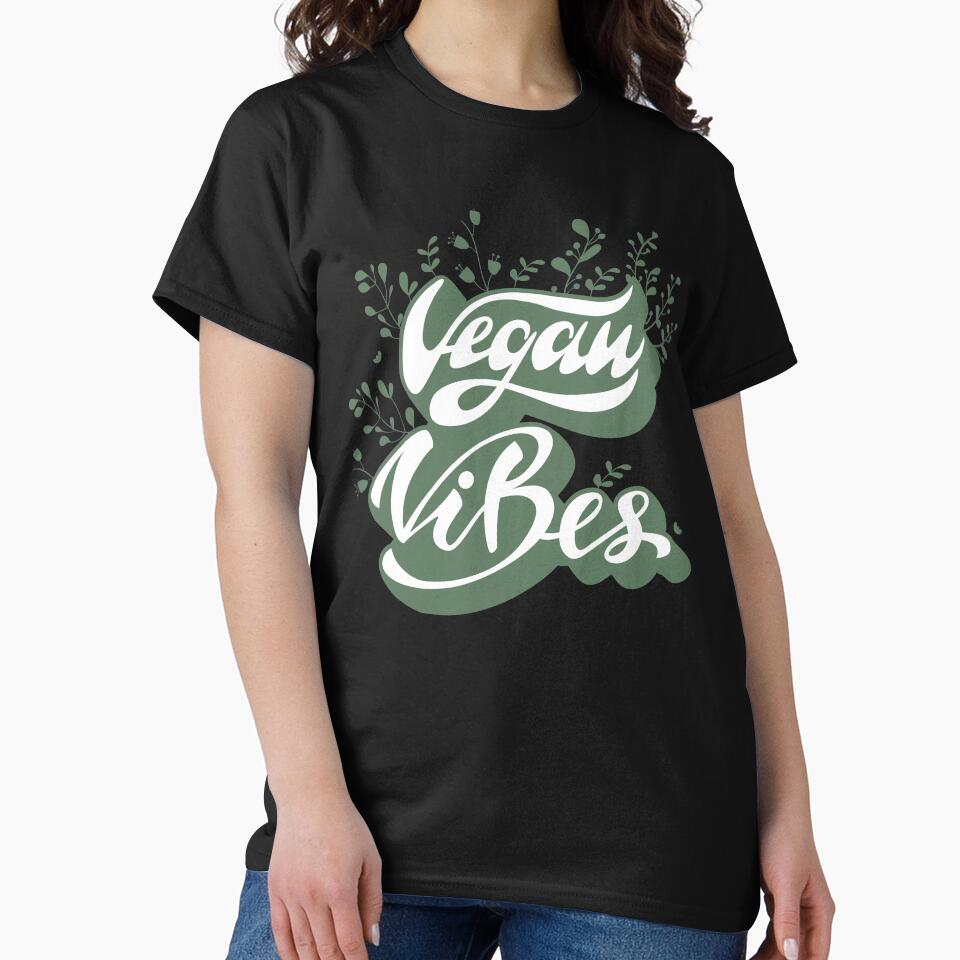 Vegan Vibes - Retro Proud Veganism Gift for Vegans and Vegetarians Friends NOT Food by DSBE Designs T-Shirts,... (Image 2)