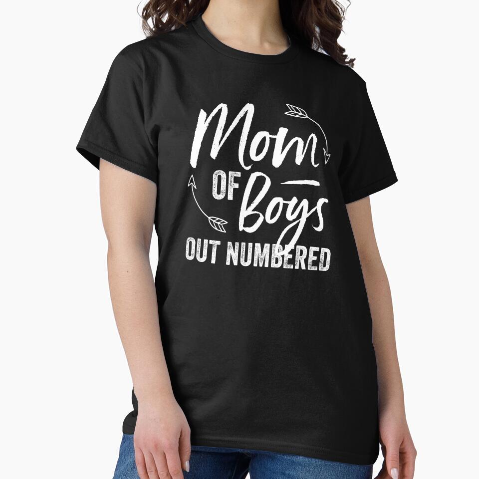 Mom of Boys Out Numbered Mama Mother's Day Gift by haselshirt T-Shirts, Hoodie, Sweatshirt | BlankRebels.com (Image 2)