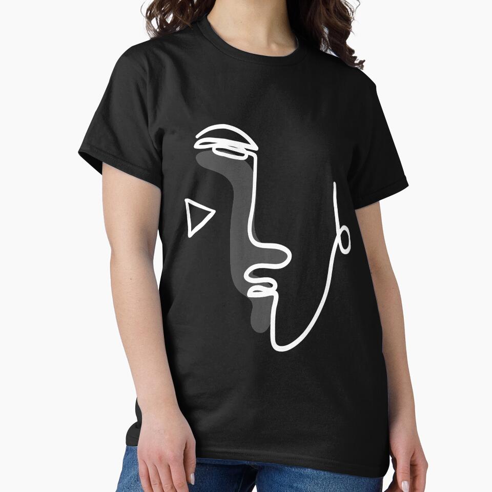 Minimal face line art by Sneh Universe T-Shirts, Hoodie, Sweatshirt | BlankRebels.com (Image 2)