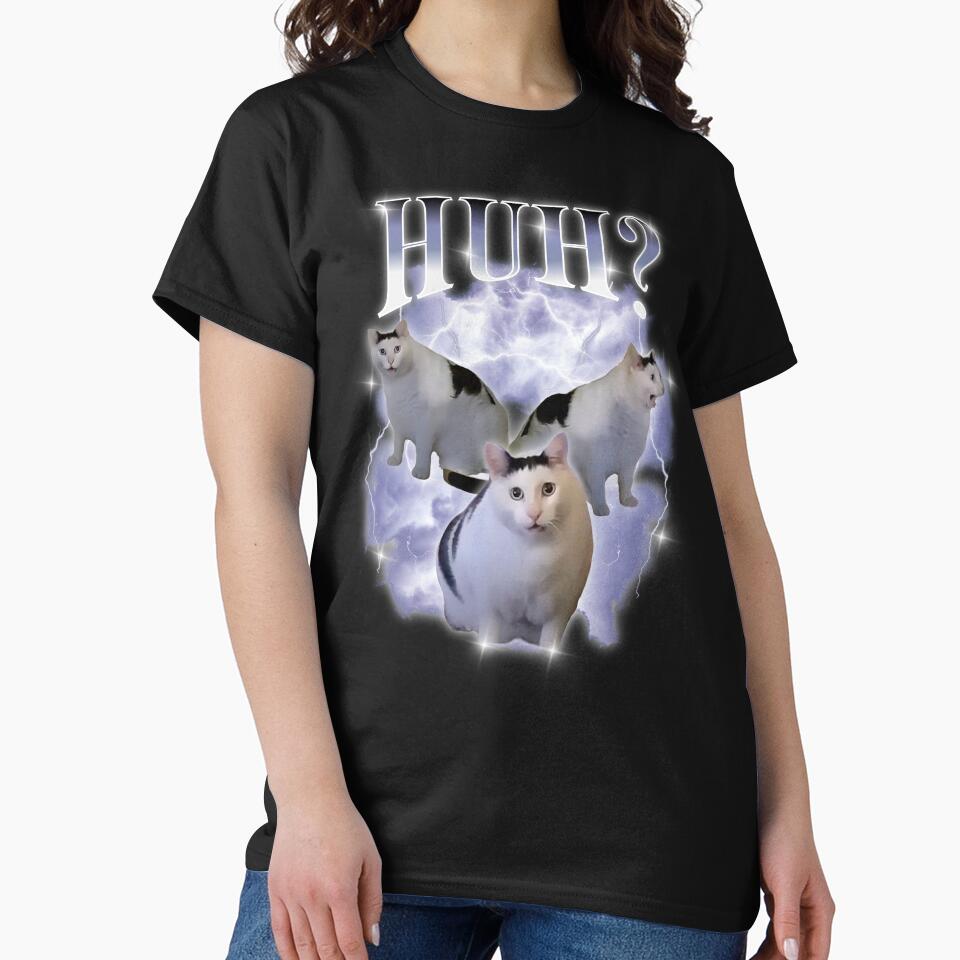 Huh Cat Chonky Ben Meme 90s Bootleg Vintage by LeChocoholic T-Shirts, Hoodie, Sweatshirt | BlankRebels.com (Image 2)