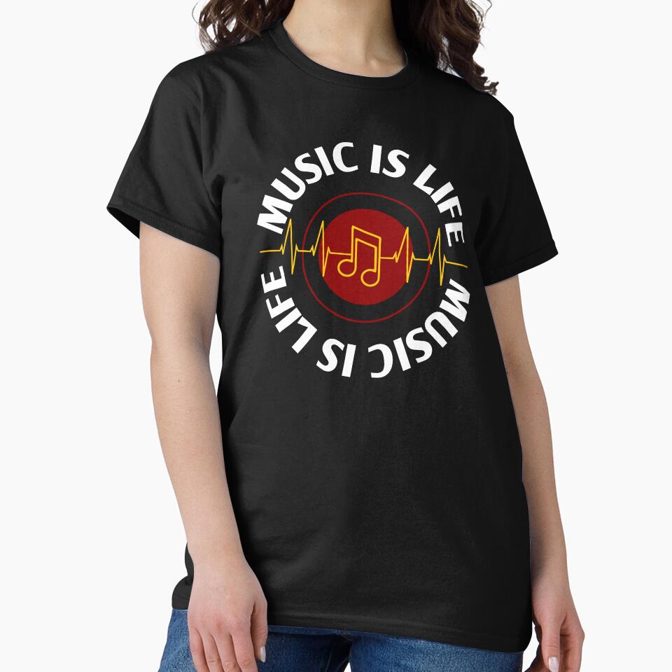 Music Is Life - Music Heartbeat - Music Lover Quotes by WIZECROW T-Shirts, Hoodie, Sweatshirt | BlankRebels.com (Image 2)