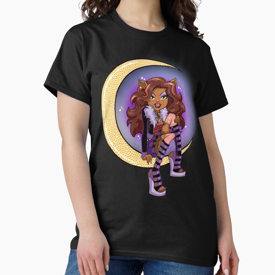 Clawdeen Wolf Monster High Moon Print by y2kpixi