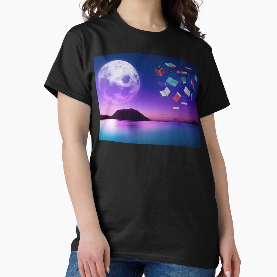 The Moonlight Library by contenty T-Shirts, Hoodie, Sweatshirt | BlankRebels.com (Image 2)