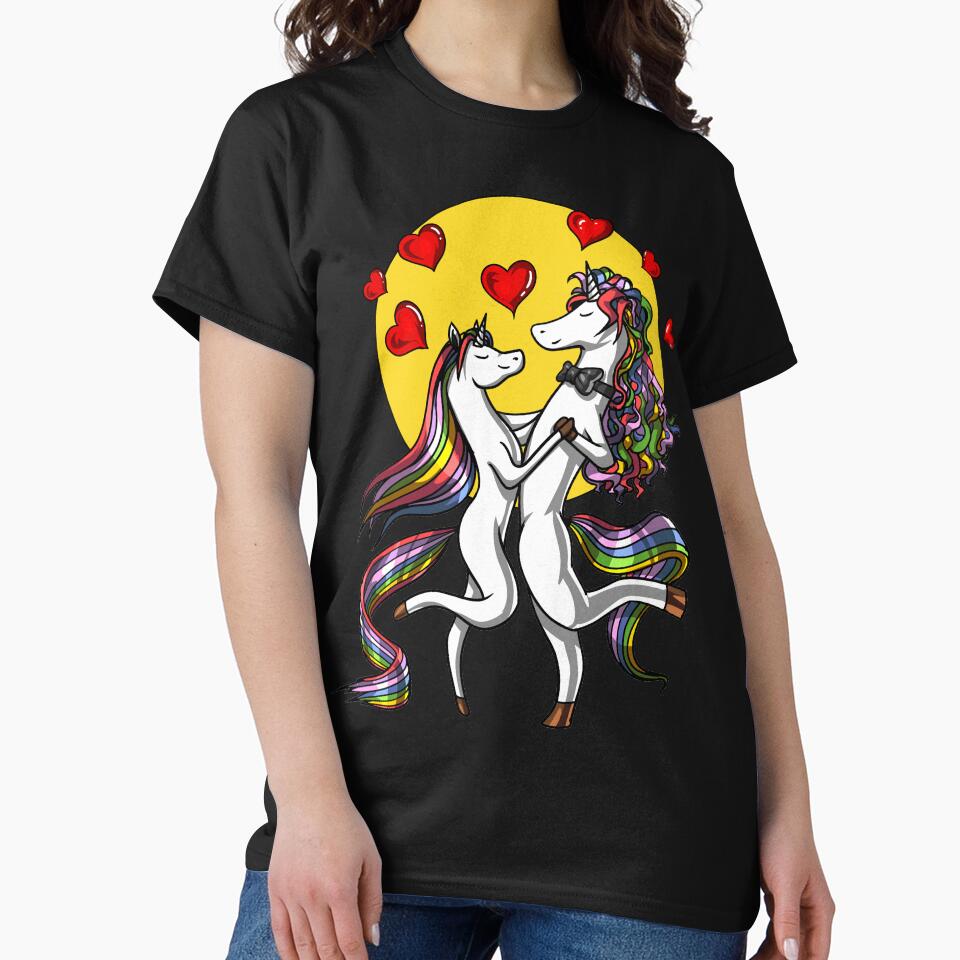Cute Unicorn Couple by underheaven T-Shirts, Hoodie, Sweatshirt | BlankRebels.com (Image 2)