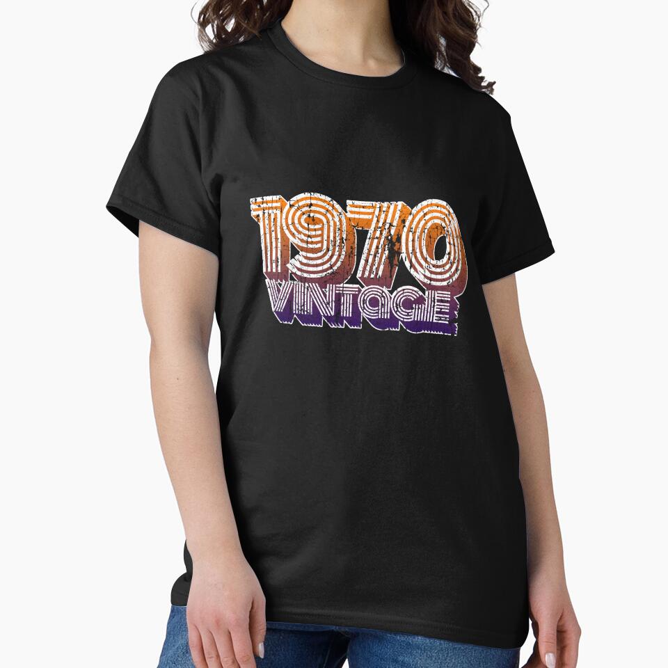 Vintage 1970 48th Birthday T Shirt Oldschool 70s Dad Gift by roarr Hoodie, Sweatshirt | BlankRebels.com (Image 2)