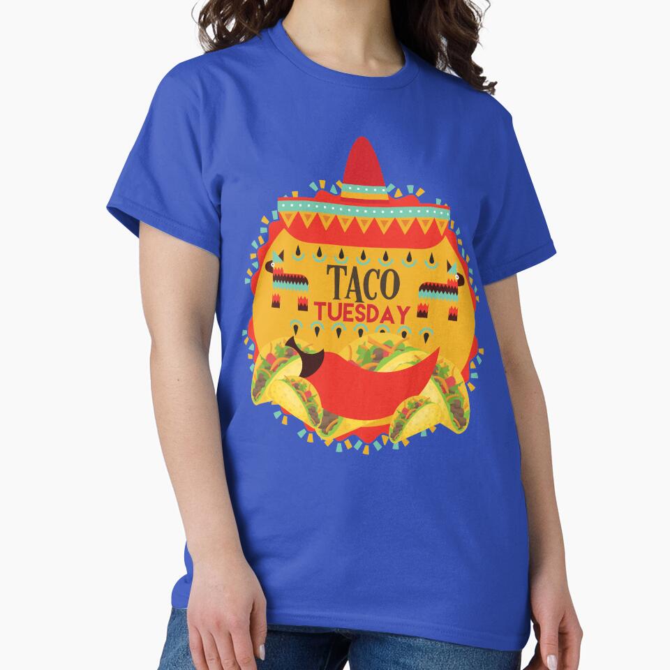 Taco Tuesday - Festive Mexican Hispanic Latin American Cuisine Graphic by sableandshadow T-Shirts, Hoodie,... (Image 2)