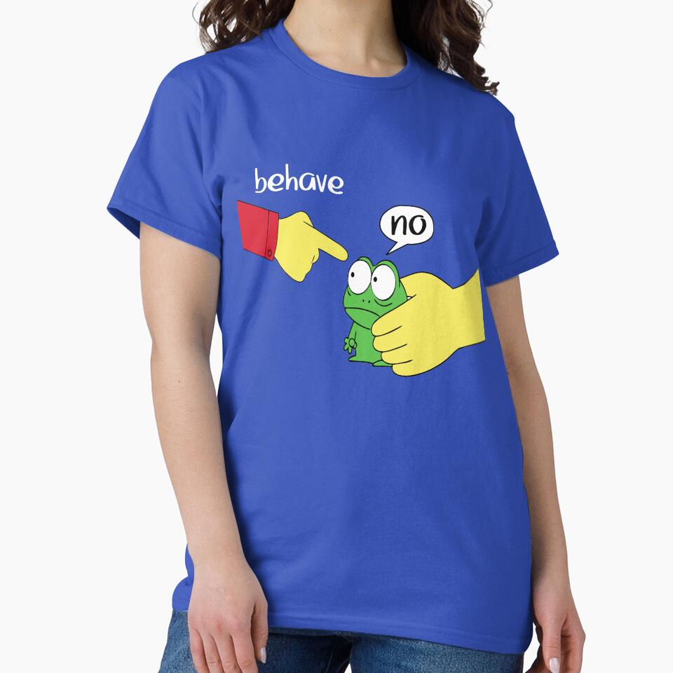 Dishonest Frog Funny Frog Meme Behave No Cartoon Design by Colorfulman T-Shirts, Hoodie, Sweatshirt (Image 2)