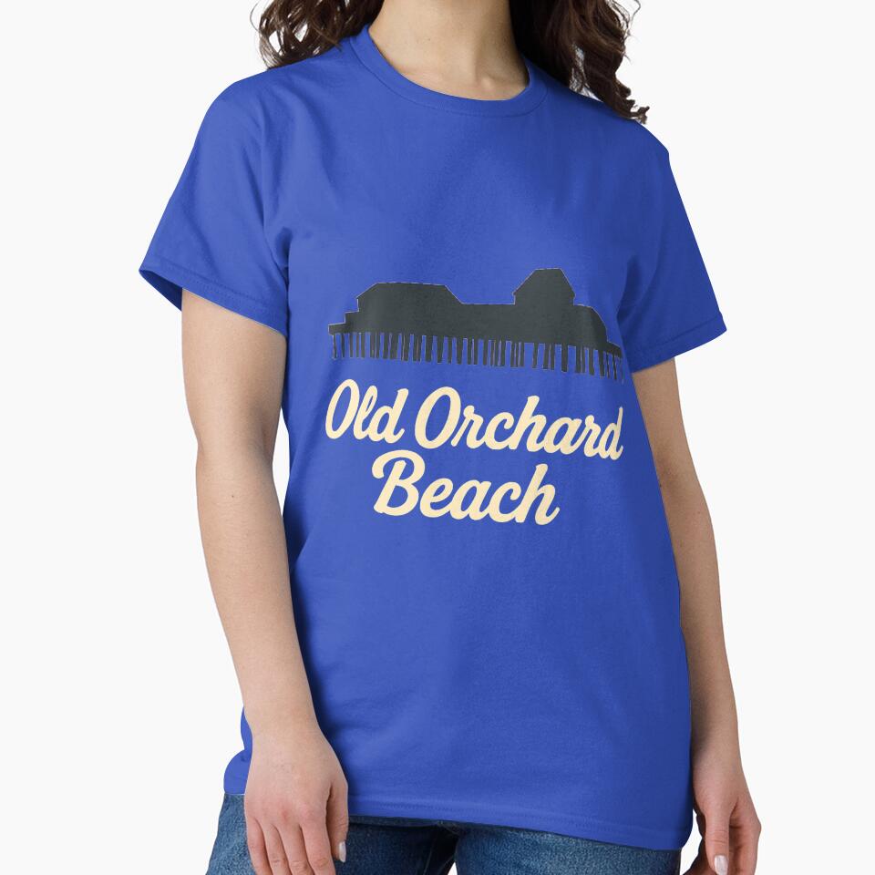 Old Orchard Beach Pier Sunset Silhouette Pastel T-Shirt Design by BoldlySaid Hoodie, Sweatshirt | BlankRebels.com (Image 2)