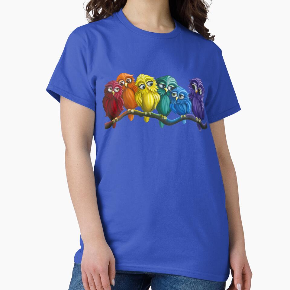 Rainbow Owls by thaddeus-art T-Shirts, Hoodie, Sweatshirt | BlankRebels.com (Image 2)