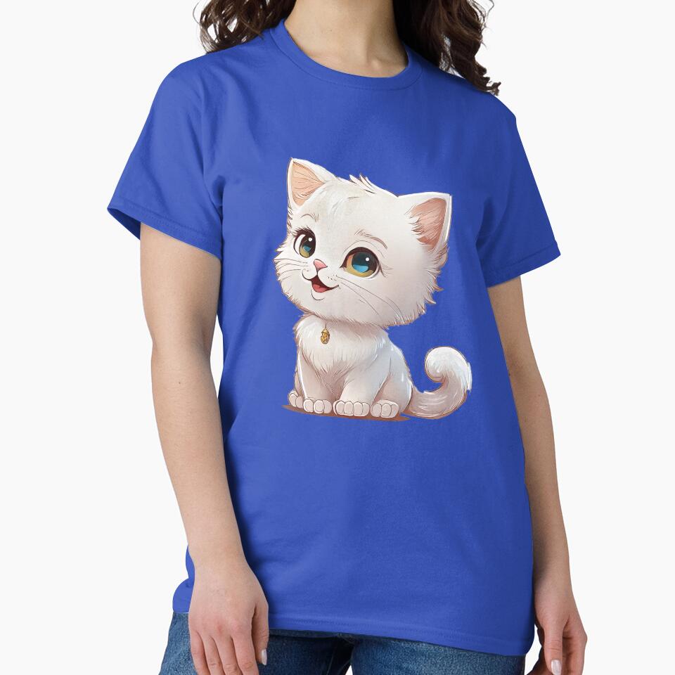 cute white cat by Creative_verse108 T-Shirts, Hoodie, Sweatshirt | BlankRebels.com (Image 2)