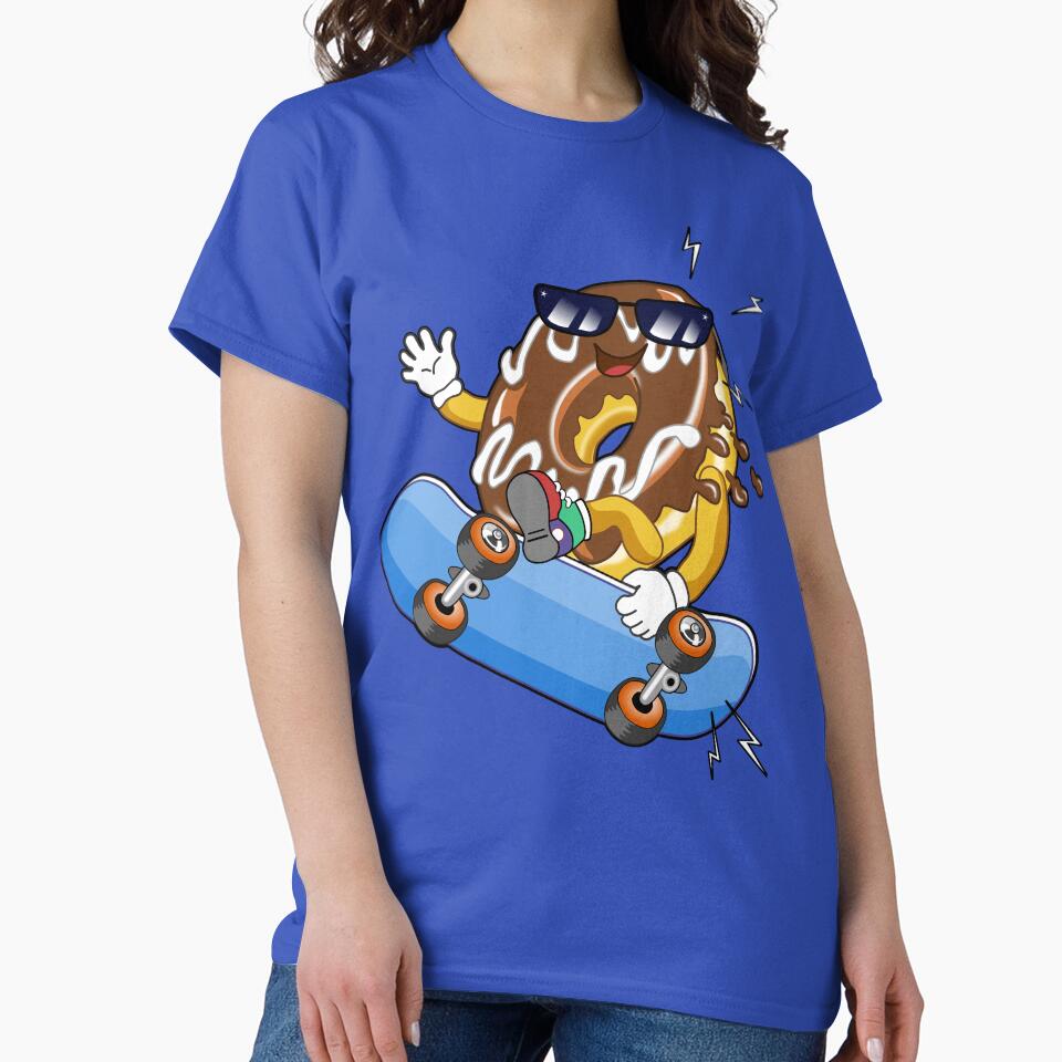 Chocolate Donut Skateboard Skater by LESSILU T-Shirts, Hoodie, Sweatshirt | BlankRebels.com (Image 2)