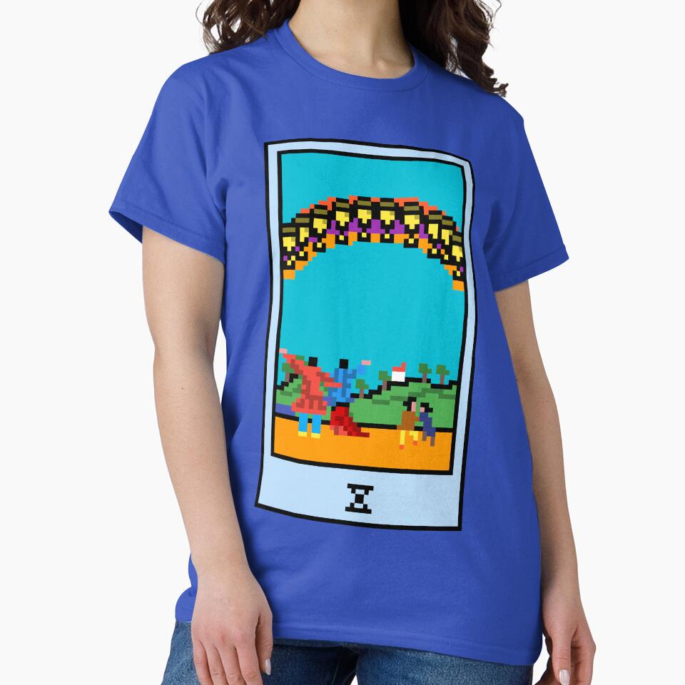 Wait, is this pixel art tarot? Blue - Minor Arcana 'Ten of Cups' (Design for T-shirt, stickers and other... (Image 2)