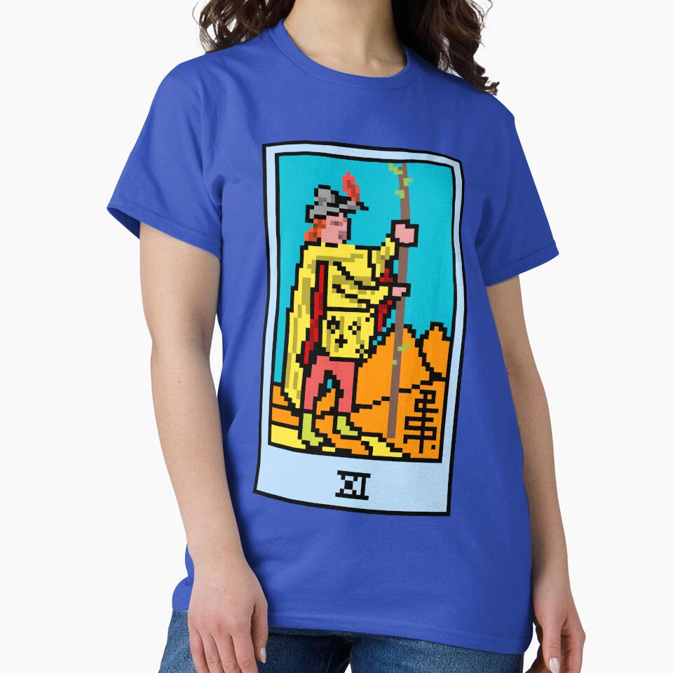 Wait Is This Pixel Art Tarot? Blue Minor Arcana 'Page Wands' ( Stickers Other Accessories) T-Shirts, Hoodie, Sweatshirt
