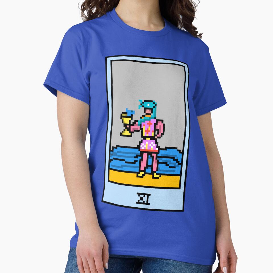 Wait Is This Pixel Art Tarot? Blue Minor Arcana 'Page Cups' ( Stickers Other Accessories) T-Shirts, Hoodie, Sweatshirt