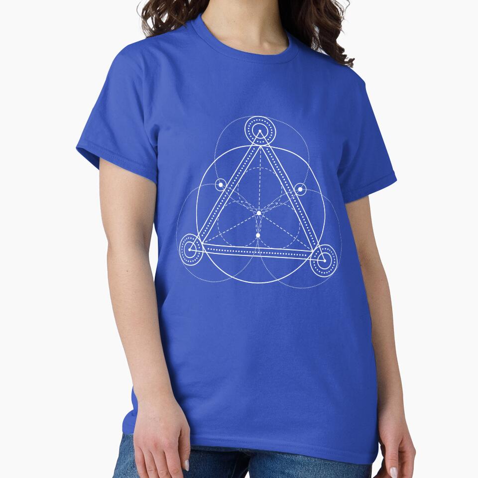 Sacred Geometry, Encircled Triangle, Spiral within a Triangle by Numbers-Art