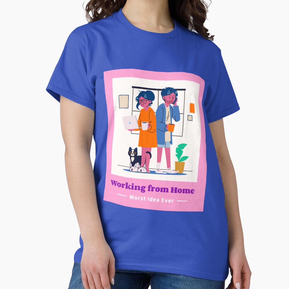 working from home by FLUMPYFINGERS T-Shirts, Hoodie, Sweatshirt | BlankRebels.com (Image 2)