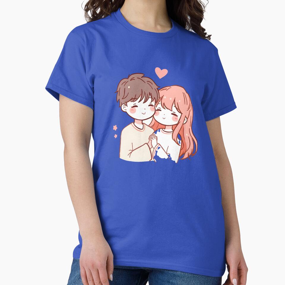 Cute Loving Couple Cartoon Illustration by StormVape T-Shirts, Hoodie, Sweatshirt | BlankRebels.com (Image 2)